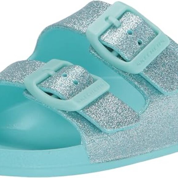 Skechers size 2 girls Foamies Cali Blast - Summer Sparkles Slide Sandal - Picture 2 of 7